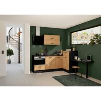 Eckküche Ip1200 - Eichefarben/Dunkelgrau, Design, Holzwerkstoff (225/241cm) - Impuls