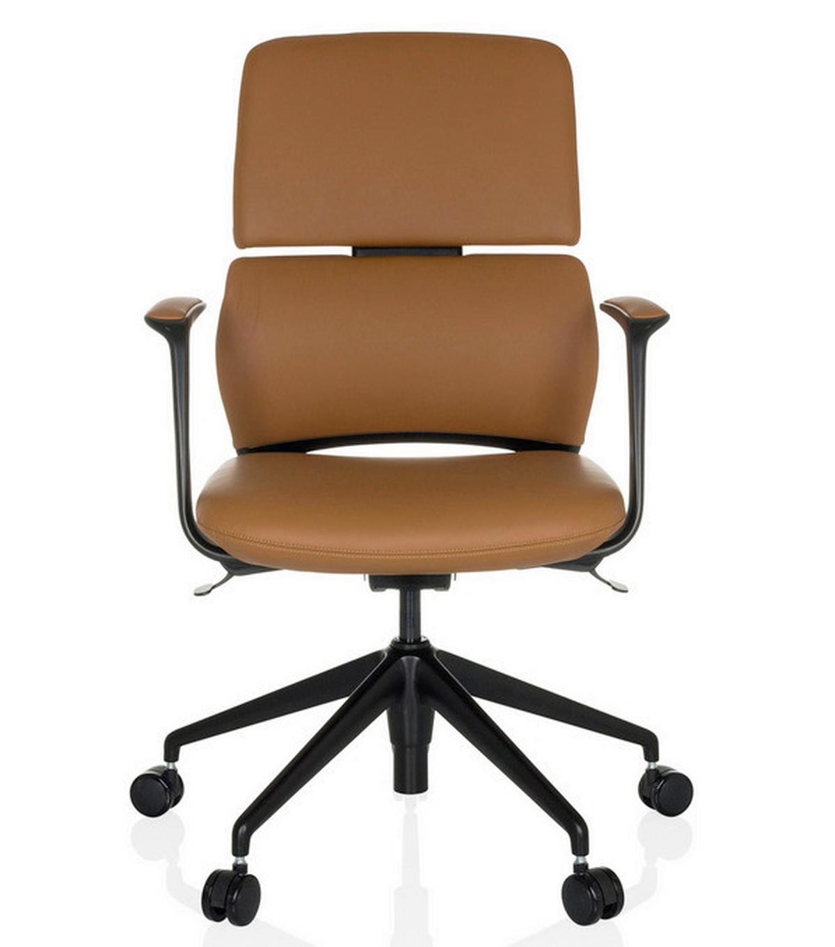 Drehstuhl Camel B: 62 cm - Schwarz, MODERN, Leder/Kunststoff (62/98-108/60cm) - MID.YOU