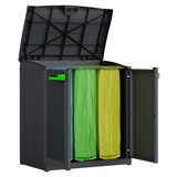 Müllsackständer Moby Recycling 90/100/55 - Anthrazit, MODERN, Kunststoff (90/100/55cm) - Keter