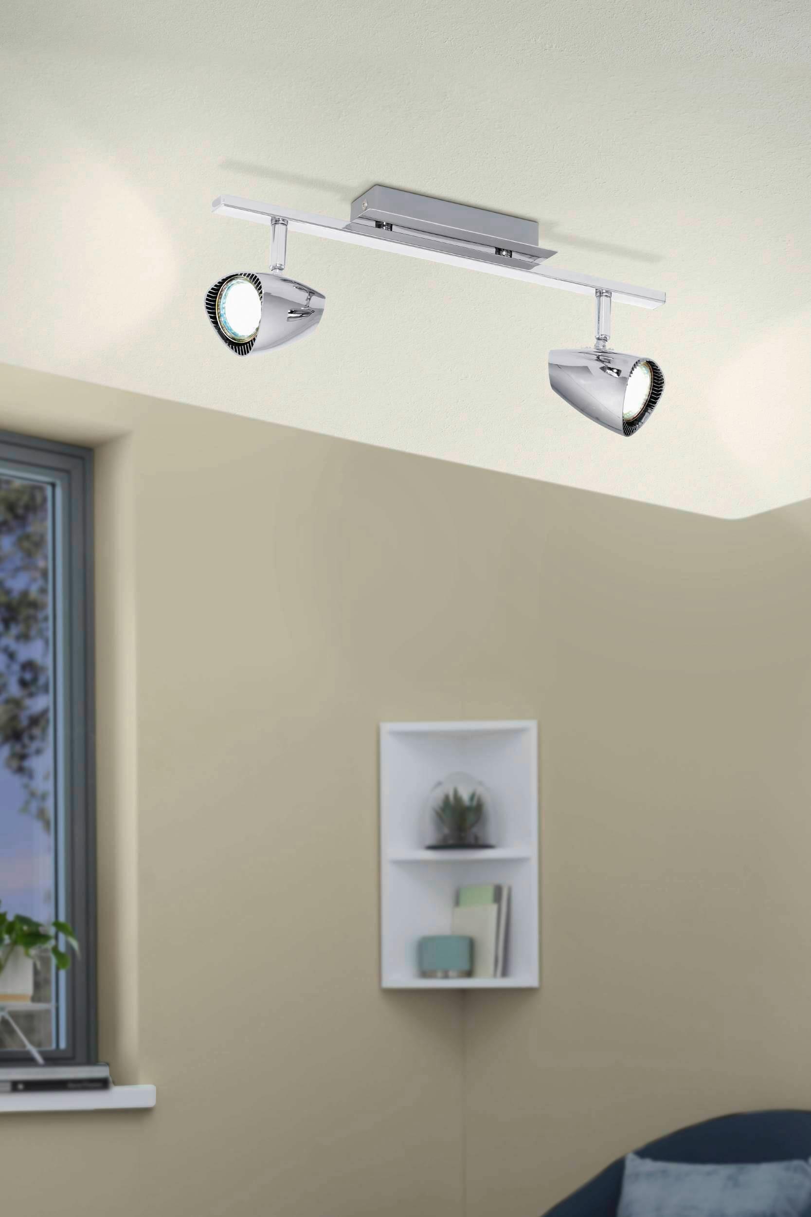 LED-Strahler 93673* Corbera - Chromfarben, Basics, Kunststoff/Metall (39/7/4cm) - Eglo