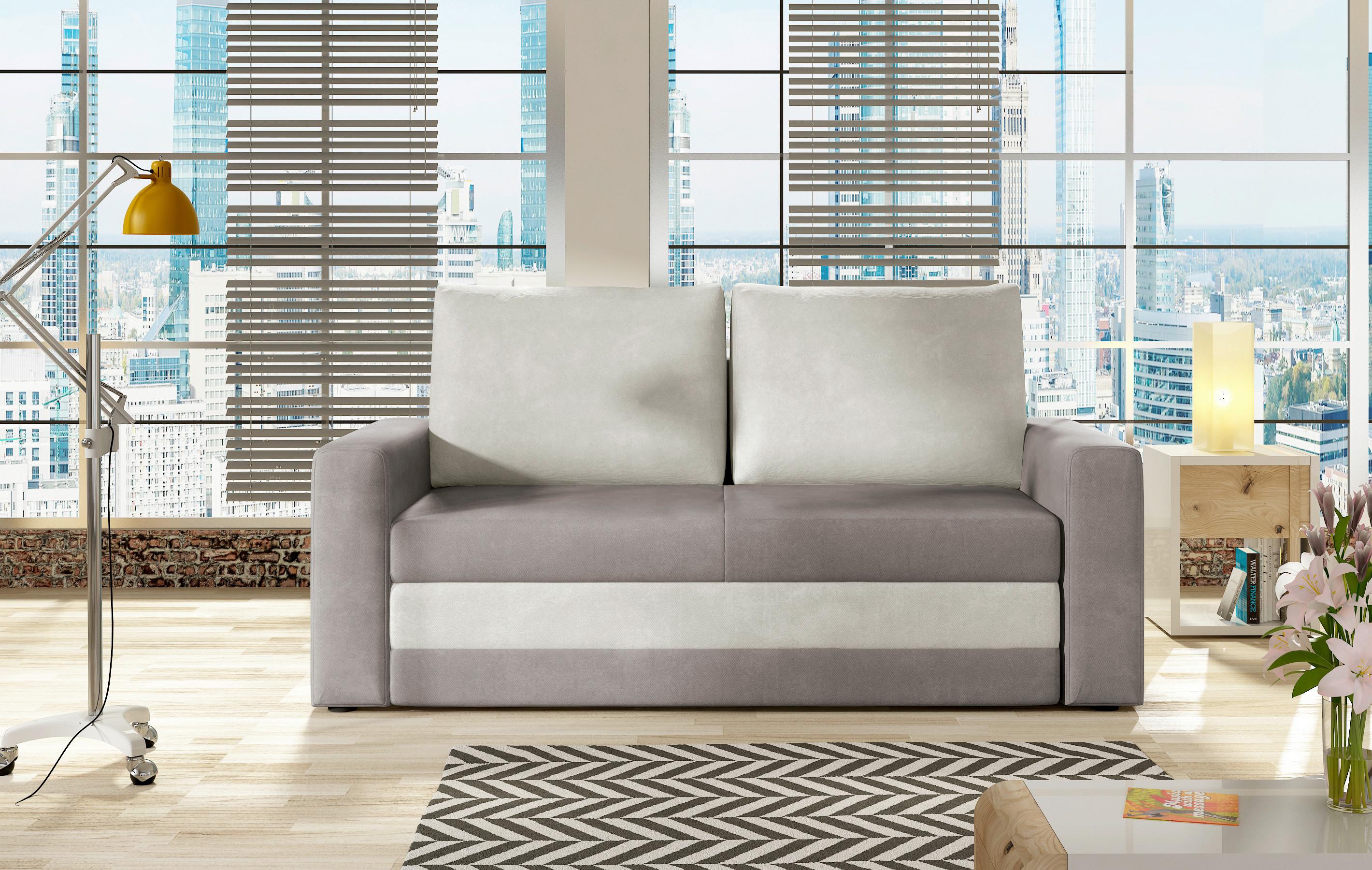 Schlafsofa Wave Taupe, B: 150 Cm - Taupe/Schwarz, Design, Textil (150/90/90cm) - MID.YOU