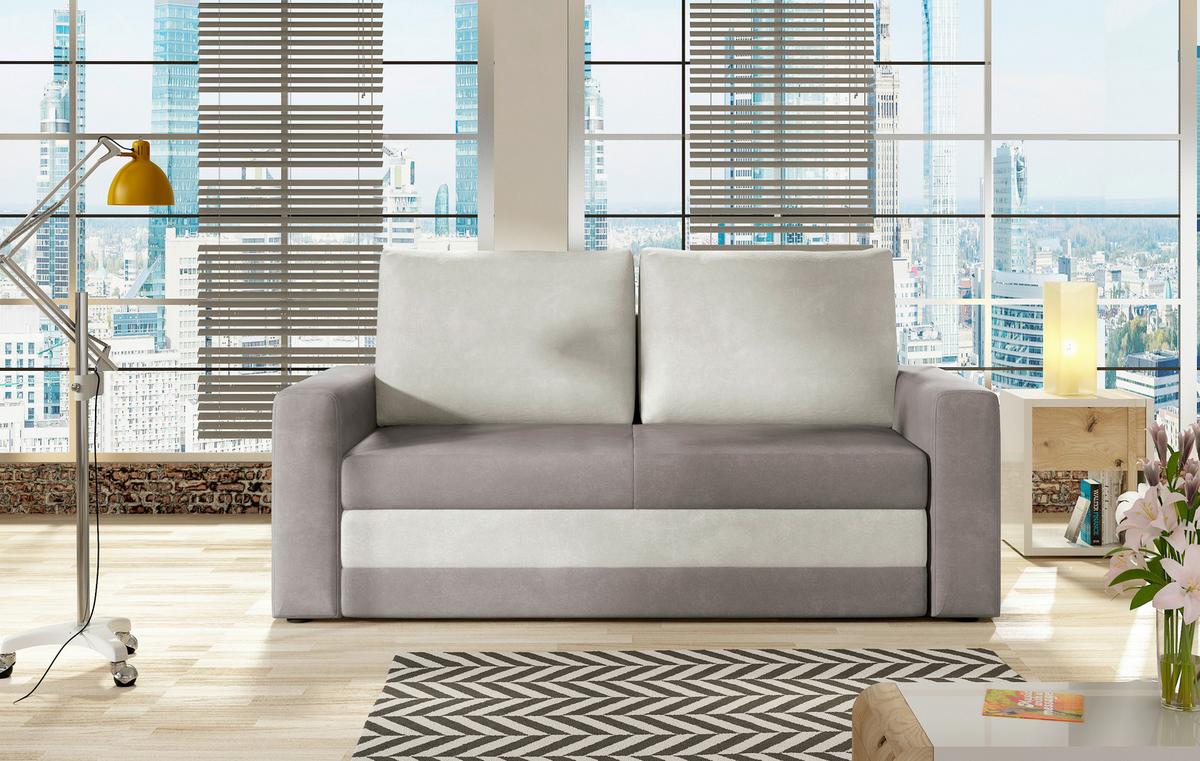 Schlafsofa Wave Taupe, B: 150 Cm - Taupe/Schwarz, Design, Textil (150/90/90cm) - MID.YOU