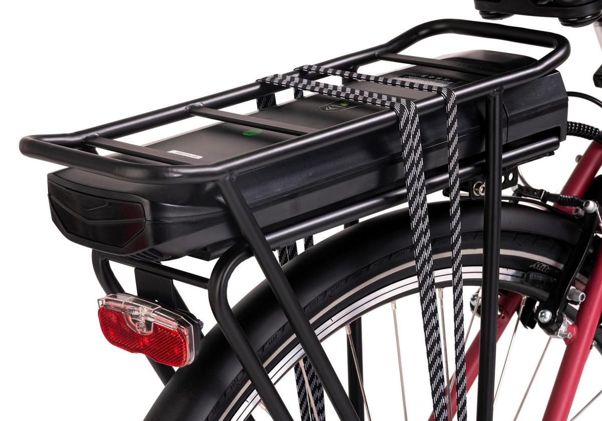 E-bike City Damen Carry On 28 Zoll 120 Km - Rot, Basics, Metall (180/70/100cm)