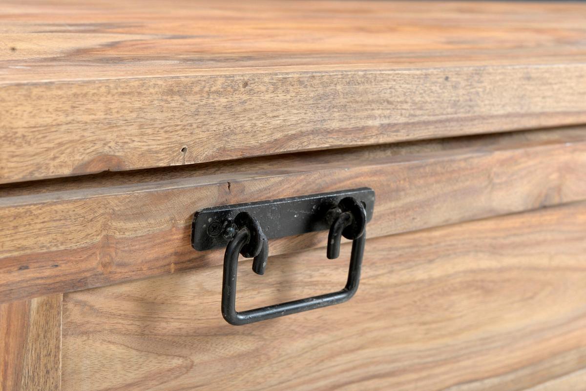 SCHUHSCHRANK Naturfarben/Schwarz B: 130cm - Schwarz/Naturfarben, Design, Holz/Metall (130/50/40cm) - MID.YOU