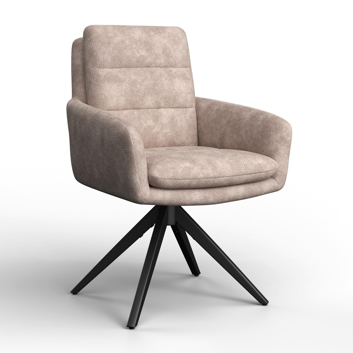 STOLIČKA S PODRÚČKAMI LAURIN - čierna/taupe, Modern, kov/drevo (59/93/63cm) - Bessagi Home