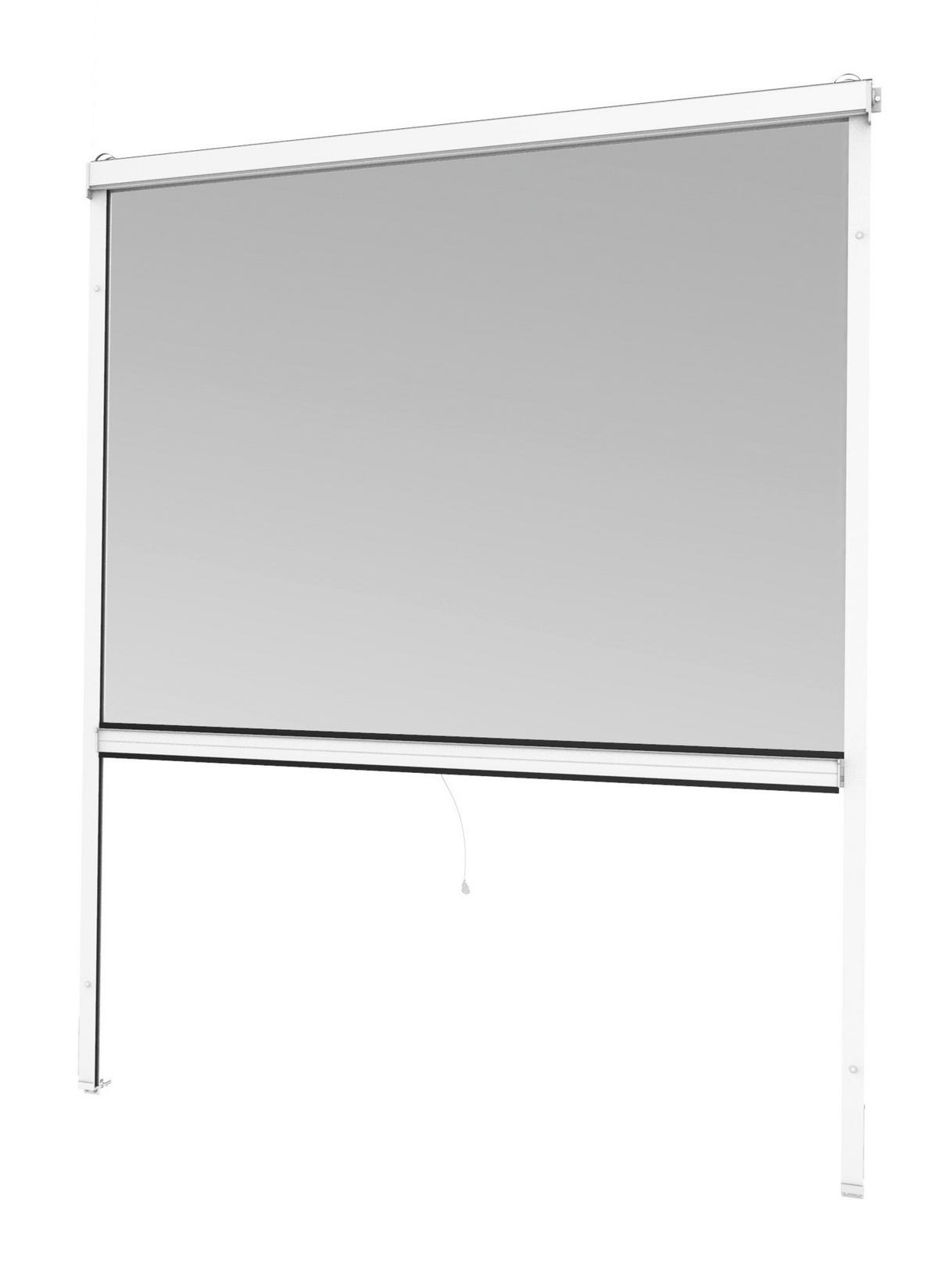 Fliegengitter Fenster 130x160cm Weiß - Weiß, Basics, Metall (130/160cm)