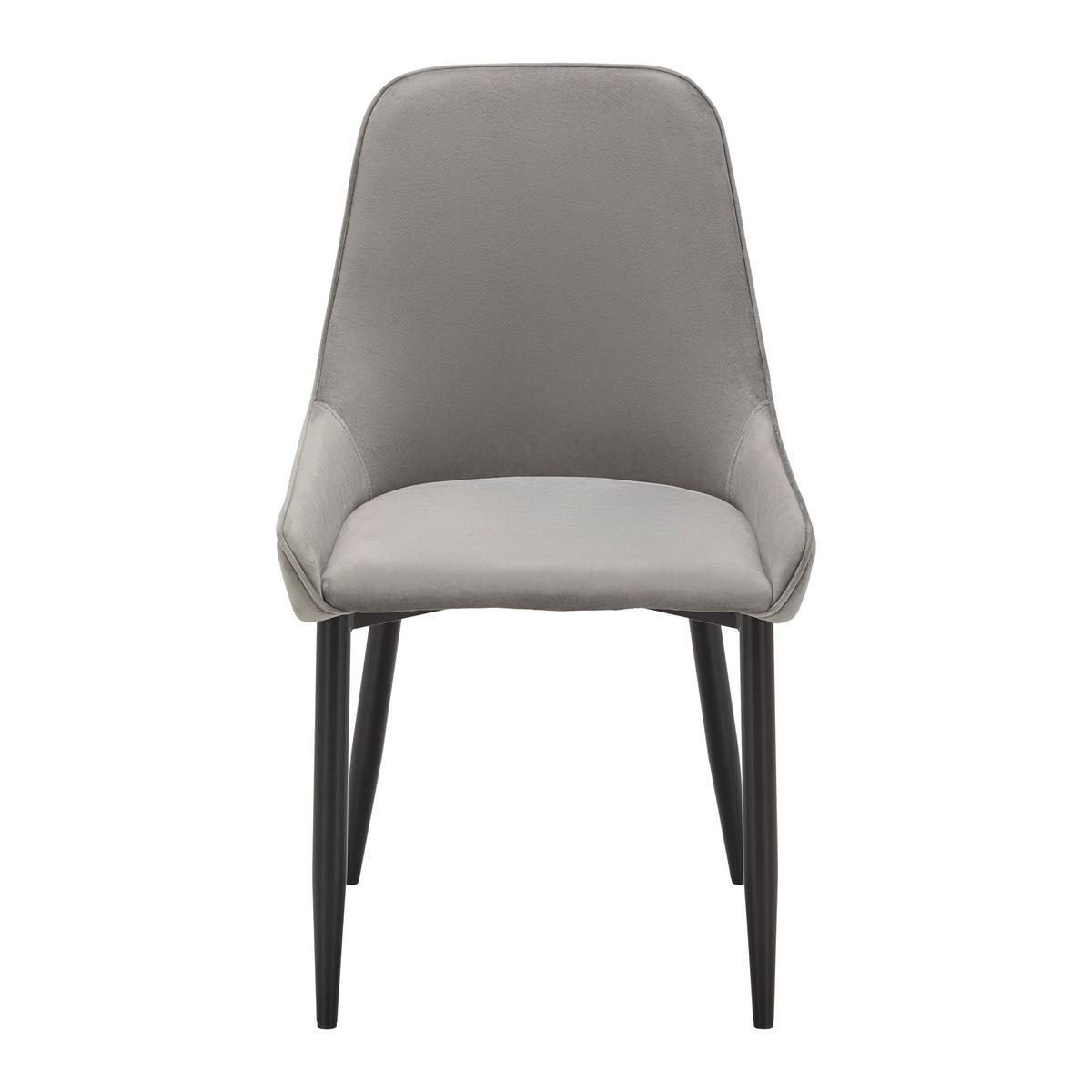 Stolička Enna - čierna/sivá, Modern, kov/drevo (48/85/58cm) - Modern Living