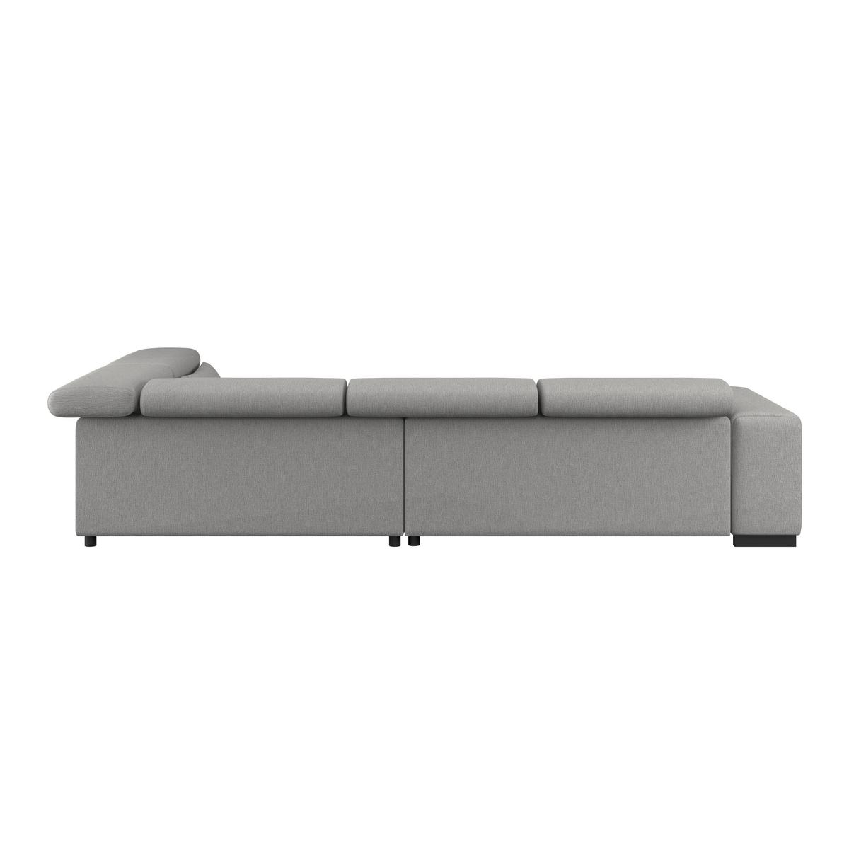 Ecksofa Matera Dunkelgrau S: 311x226cm - Dunkelgrau/Schwarz, Trend, Textil (311/226cm)