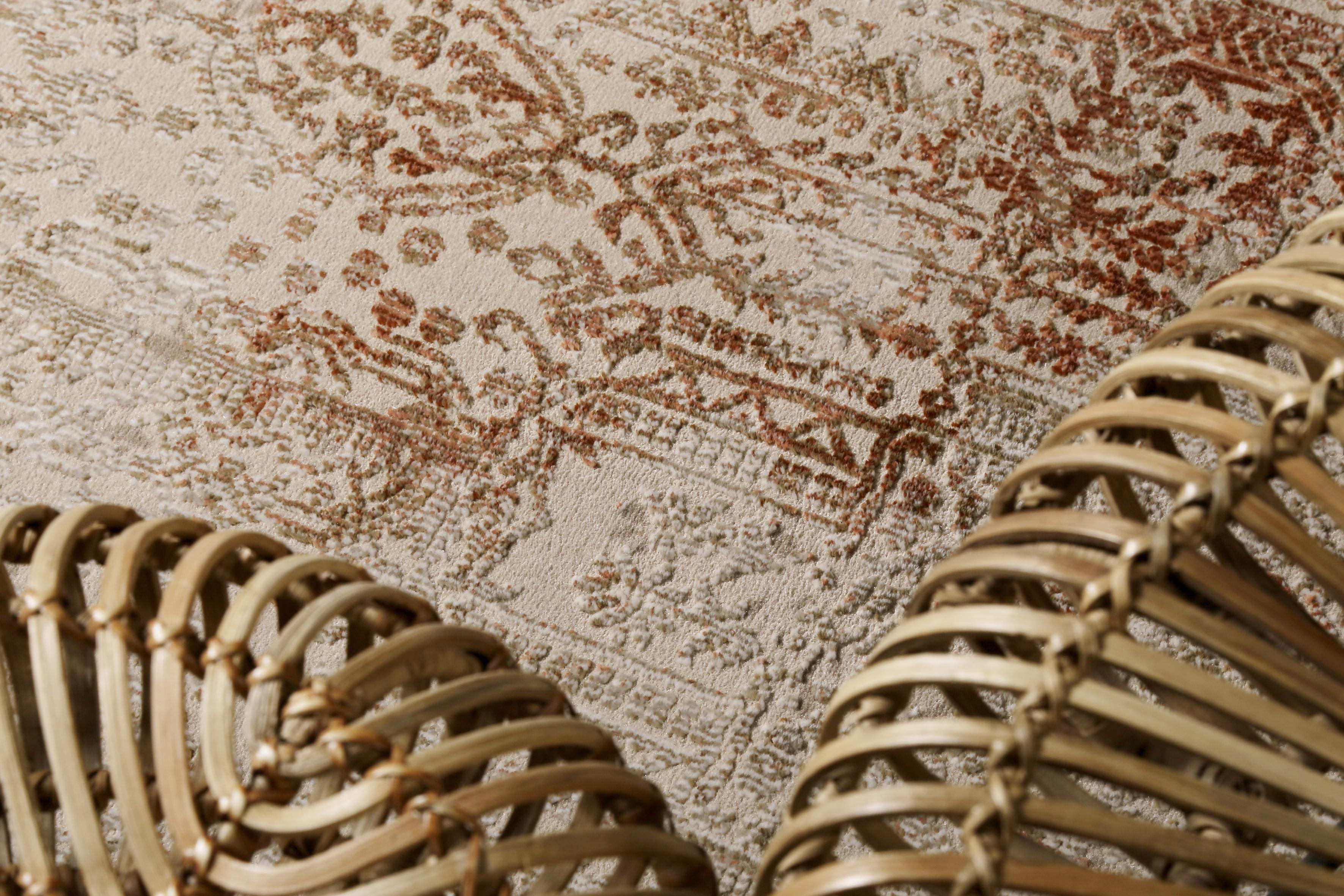 Vintage-Teppich Rococo Sandfarben 133x200 cm - Sandfarben/Rostfarben, LIFESTYLE, Textil (133/200cm) - WECON HOME