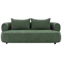 3-Sitzer-Sofa Ferro Grün B: 200 cm - Schwarz/Grün, Design, Textil (200/76/96cm) - Livetastic