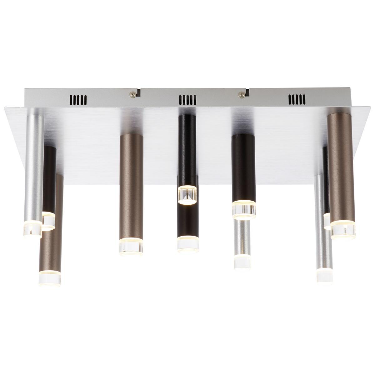Led-deckenleuchte G93769/20 Cembalo - Schwarz/Alufarben, Design, Kunststoff/Metall (50/35/21cm) - Brilliant