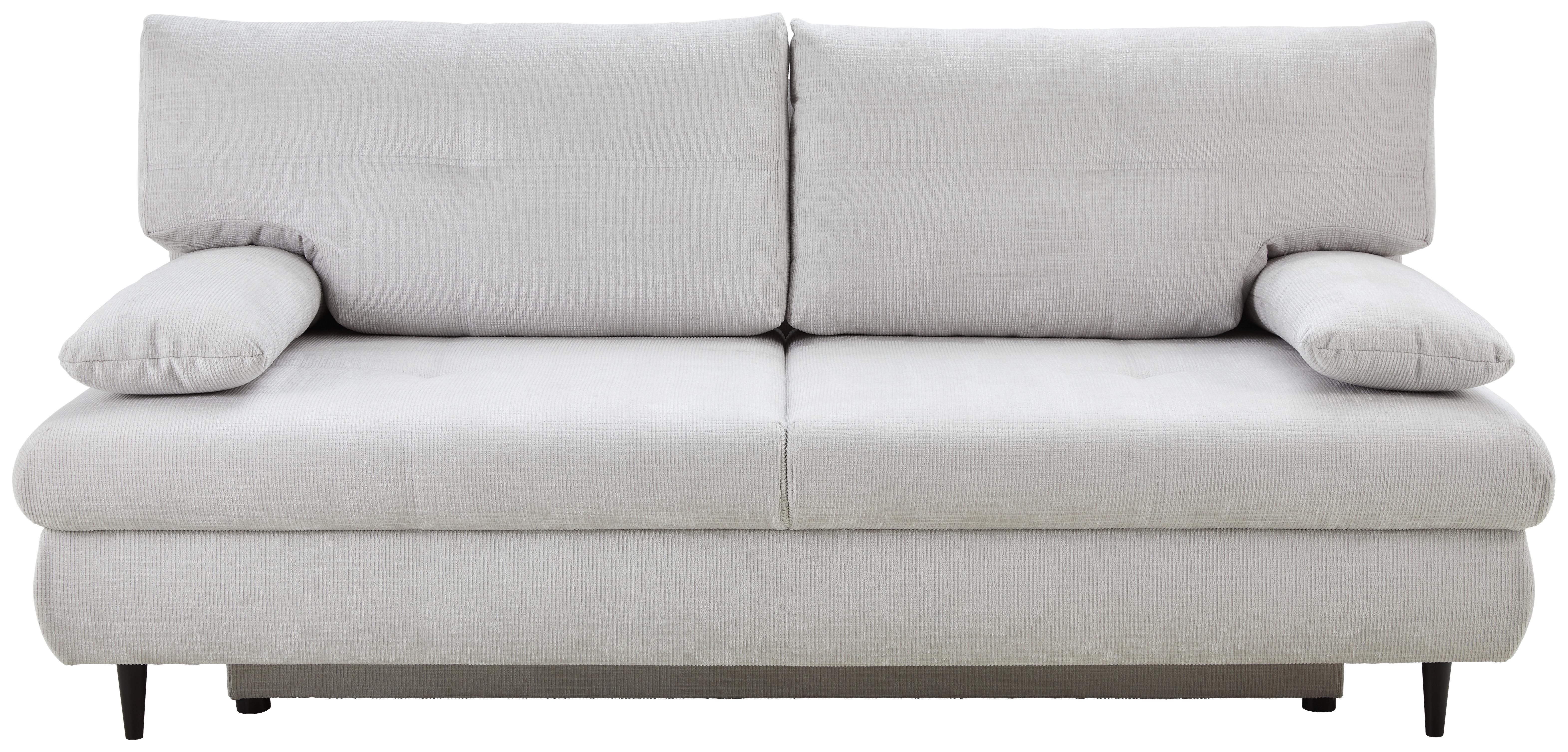 Schlafsofa Virgo - Hellgrau/Schwarz, KONVENTIONELL, Textil (212/97/105cm) - MID.YOU