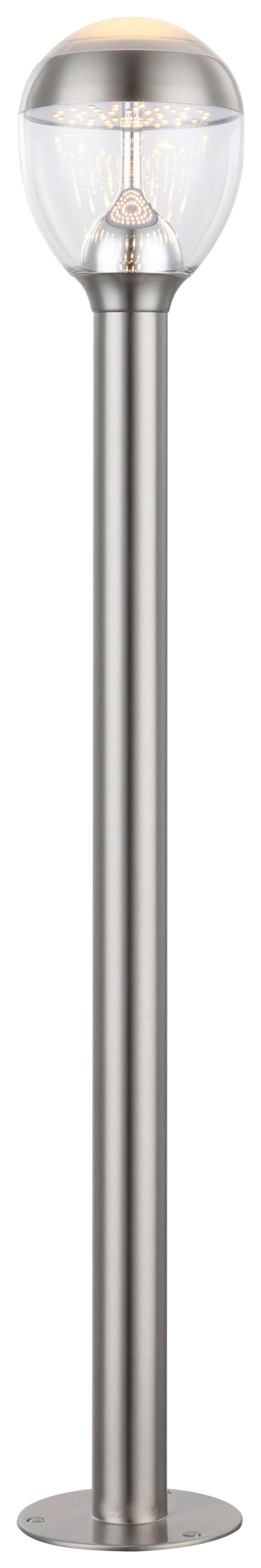 Led Außenleuchte Callisto 11 Watt Edelstahl - Klar/Silberfarben, Basics, Kunststoff/Metall (15/99cm) - Globo