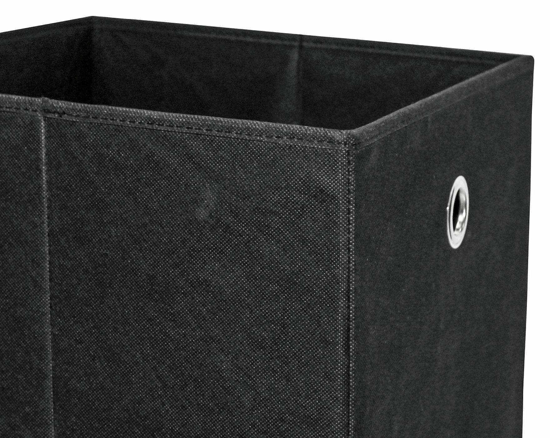 Skládací Krabice Cubi - černá, Moderní, kompozitní dřevo/textil (32/32/32cm)