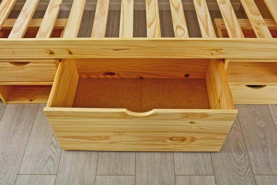 Stauraumbett CLAAS inkl. Nachtkästchen Stauraumbett Echtholz 90 x 200 cm