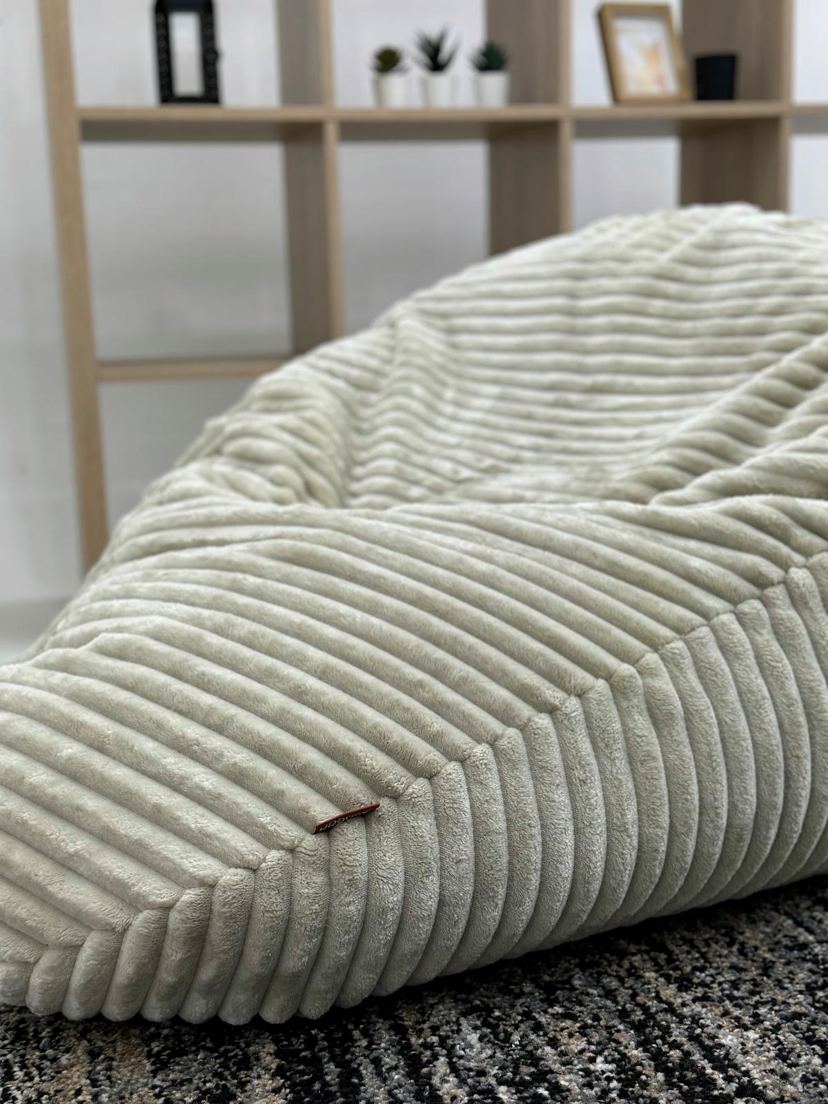 Sedací vak BUZZI, 280L, béžový menčester TILIA - béžová, Basics, textil (120/85/85cm) - Ondega