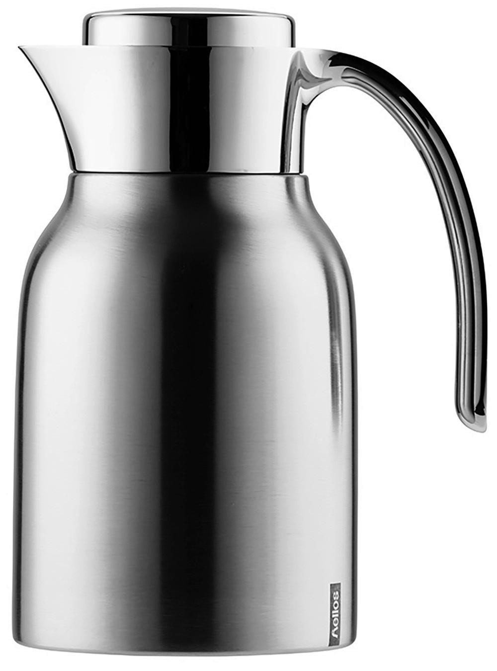 Isolierkanne Edelstahl 1 Liter - Silberfarben, Basics, Metall (16.5/11.2/20.4cm)