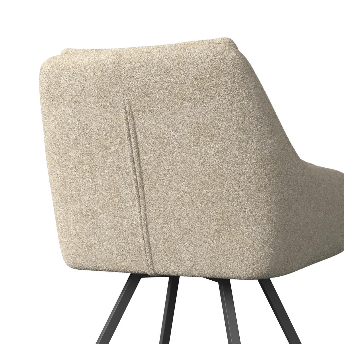 ŽIDLE S PODRUČKAMI BILLY - černá/krémová, Moderní, kov/dřevo (64/87/64cm) - Bessagi Home