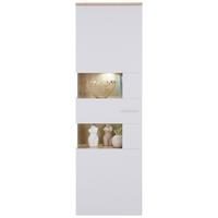 Vitrine Twin B: 60,1 Cm Hellgrau/eiche Artisan Dekor - Eiche Bianco/Eichefarben, MODERN, Holzwerkstoff (60,1/198,4/37,2cm)