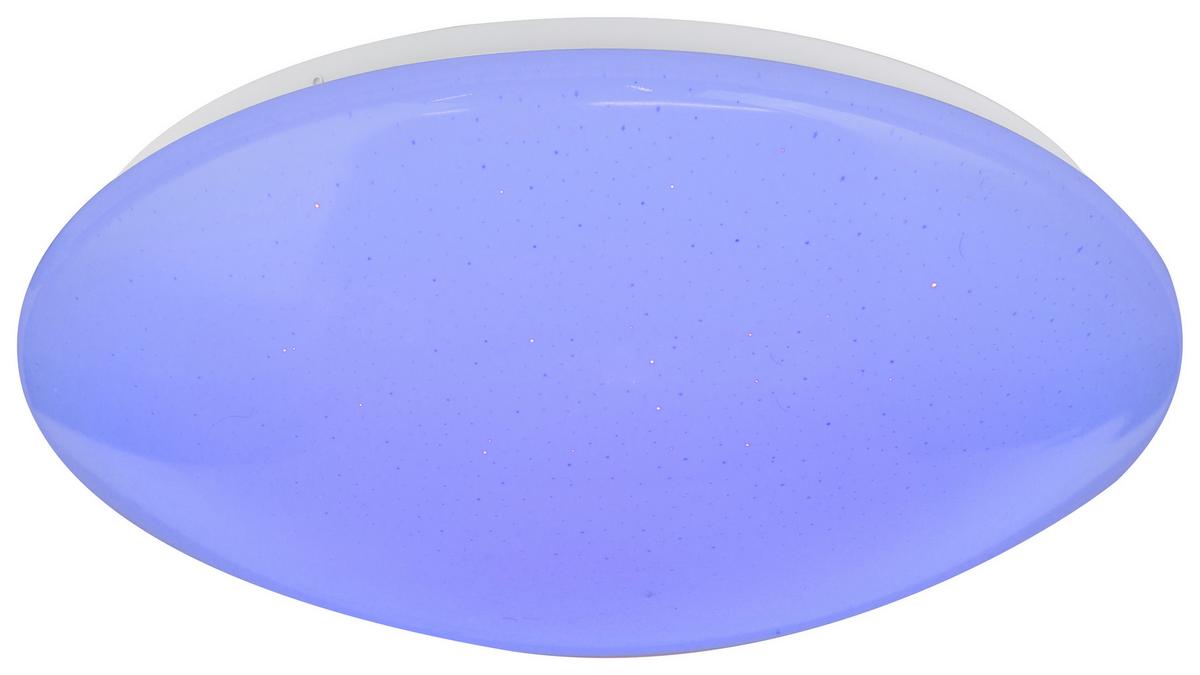 LED-Deckenleuchte Ø 39 cm mit Fernbedienung - Opal/Weiß, Basics, Kunststoff/Metall (39/11cm) - Globo