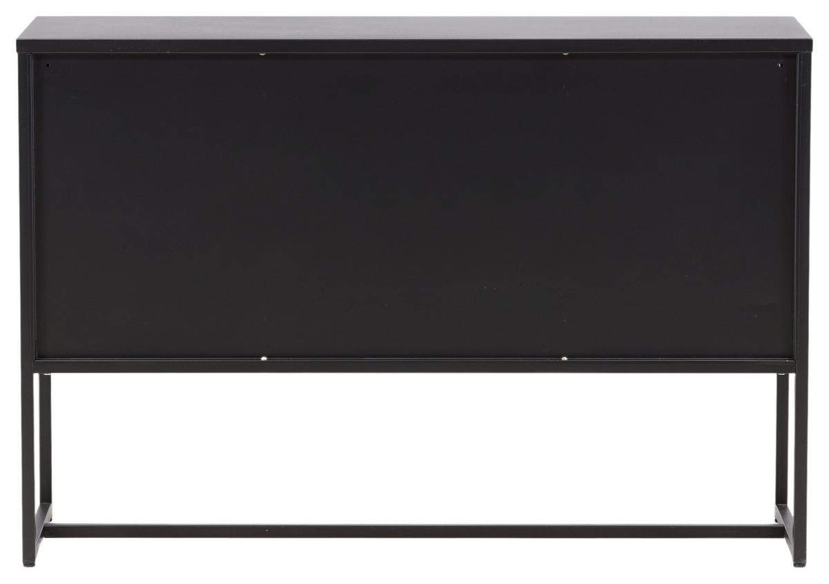 Sideboard Malla - Schwarz, Design, Metall (120/80/40cm) - Livetastic