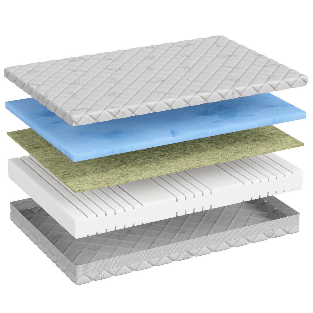 Hanfmatratze Hempysleep mittelfest 200x100 - Textil (200/100cm)