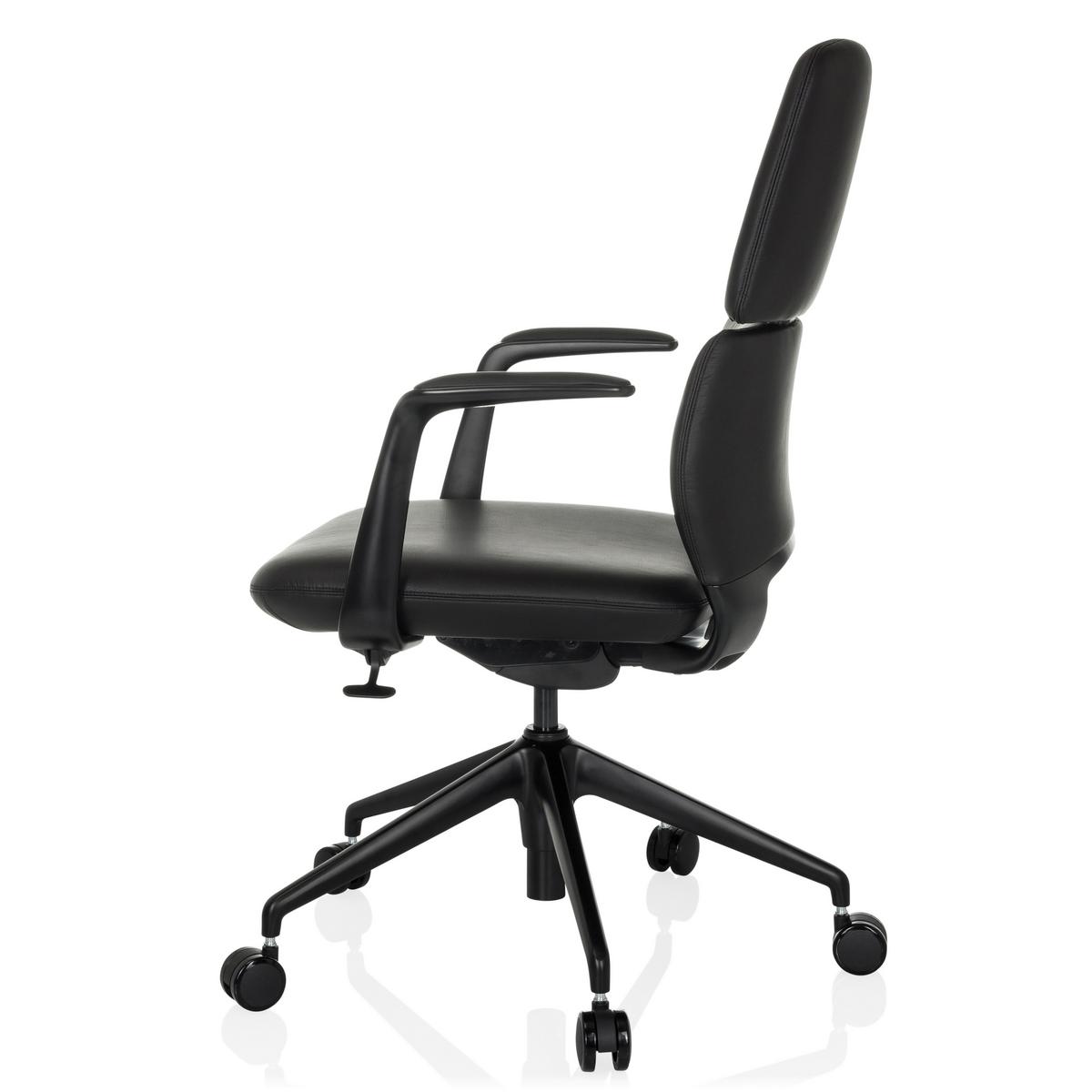 Drehstuhl Schwarz B: 62 cm - Schwarz, MODERN, Leder/Kunststoff (62/98-108/60cm) - MID.YOU