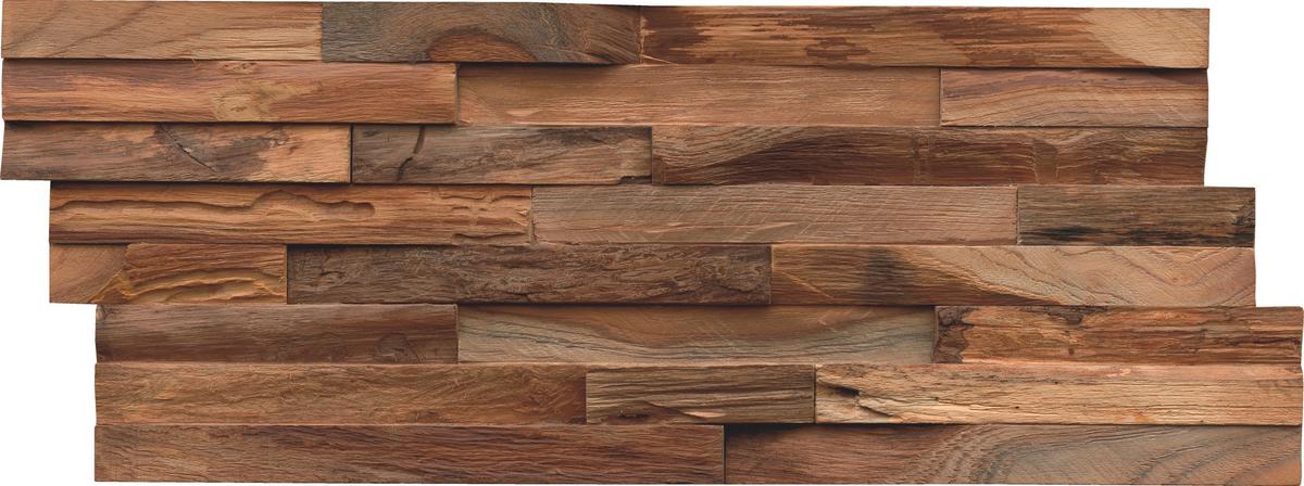 Wandverkleidung Teak Elegance Natur - Braun, Basics, Holz (50/20/2cm)