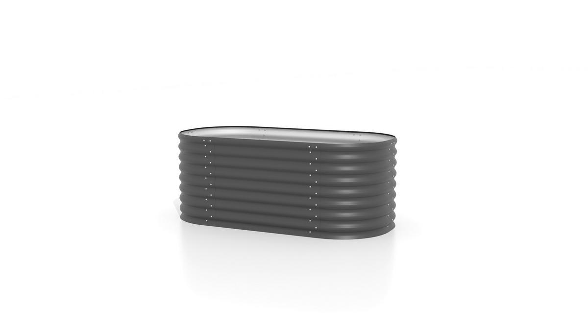 Hochbeet Vita 82,1x63x162,1cm Oval, Anthrazit - Anthrazit, Basics, Metall (82,1/63/162,1cm)