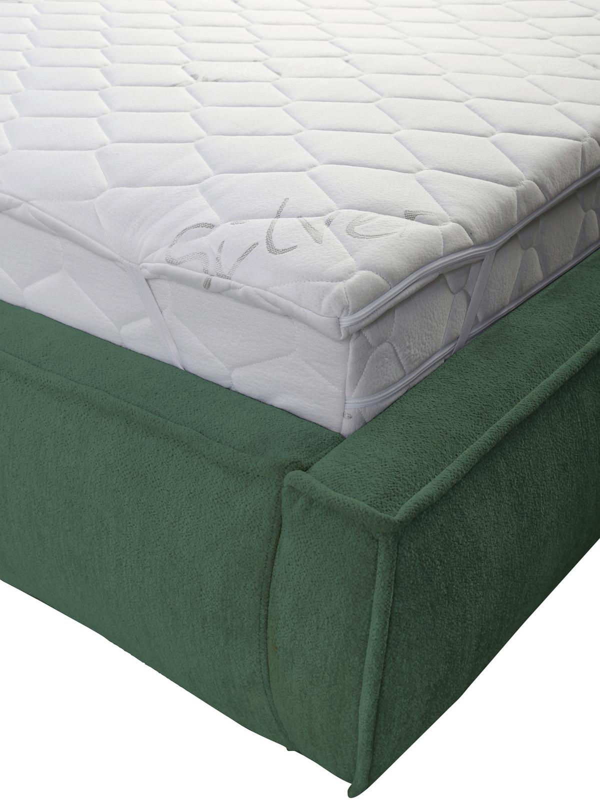 Polsterbett Mit Lattenrost 160x200 Cm Lacjo Grün - Beige/Schwarz, LIFESTYLE, Holz/Holzwerkstoff (160/200cm) - Livetastic