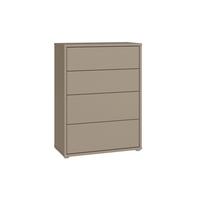 Komoda SPRINGS - béžová hnědá, Moderní, kompozitní dřevo (74,5/99,1/34,9cm)