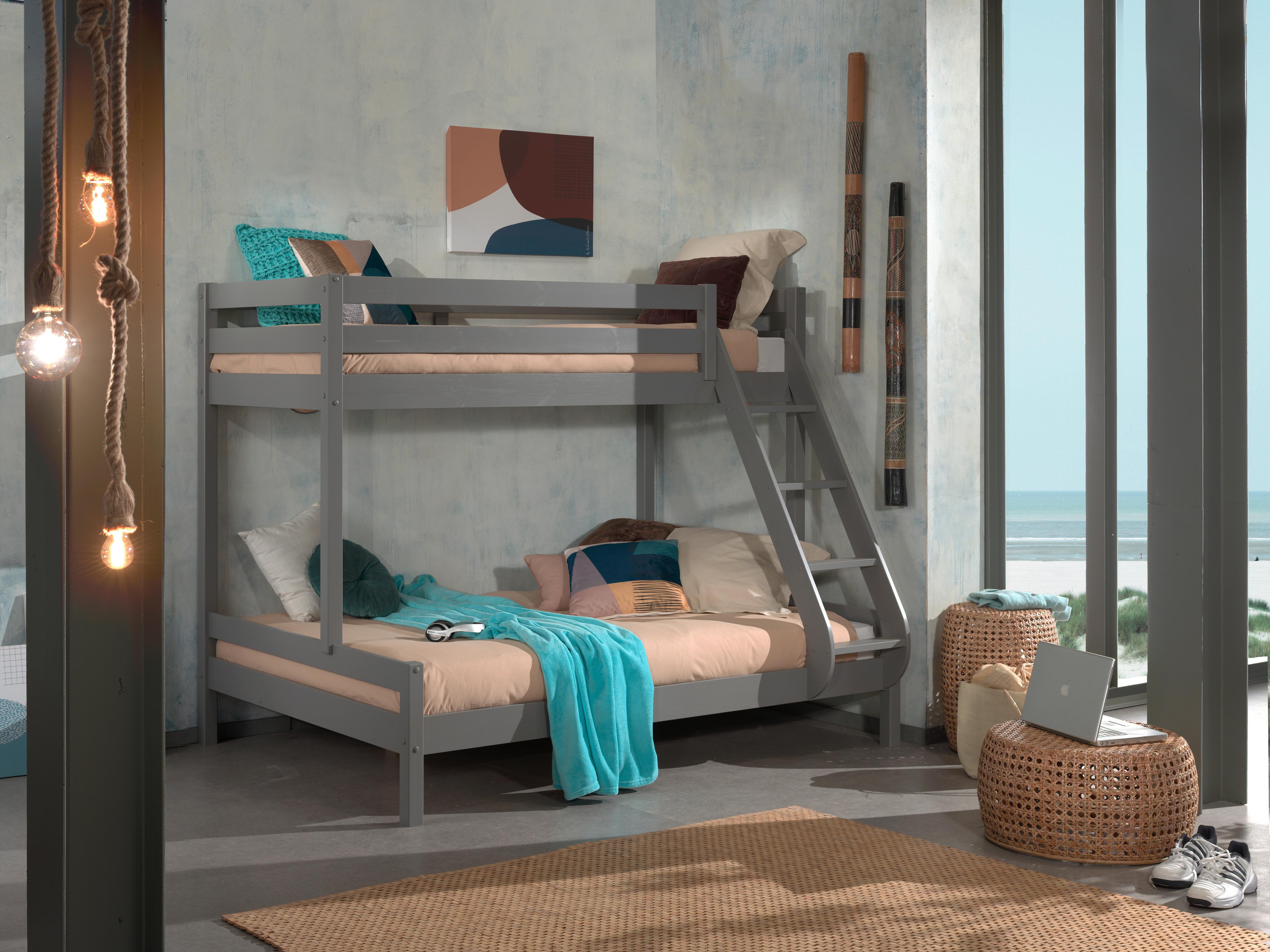 Etagenbett Martin Grau 90/140x200cm - Grau, MODERN, Holz (90/140/200cm) - Vipack