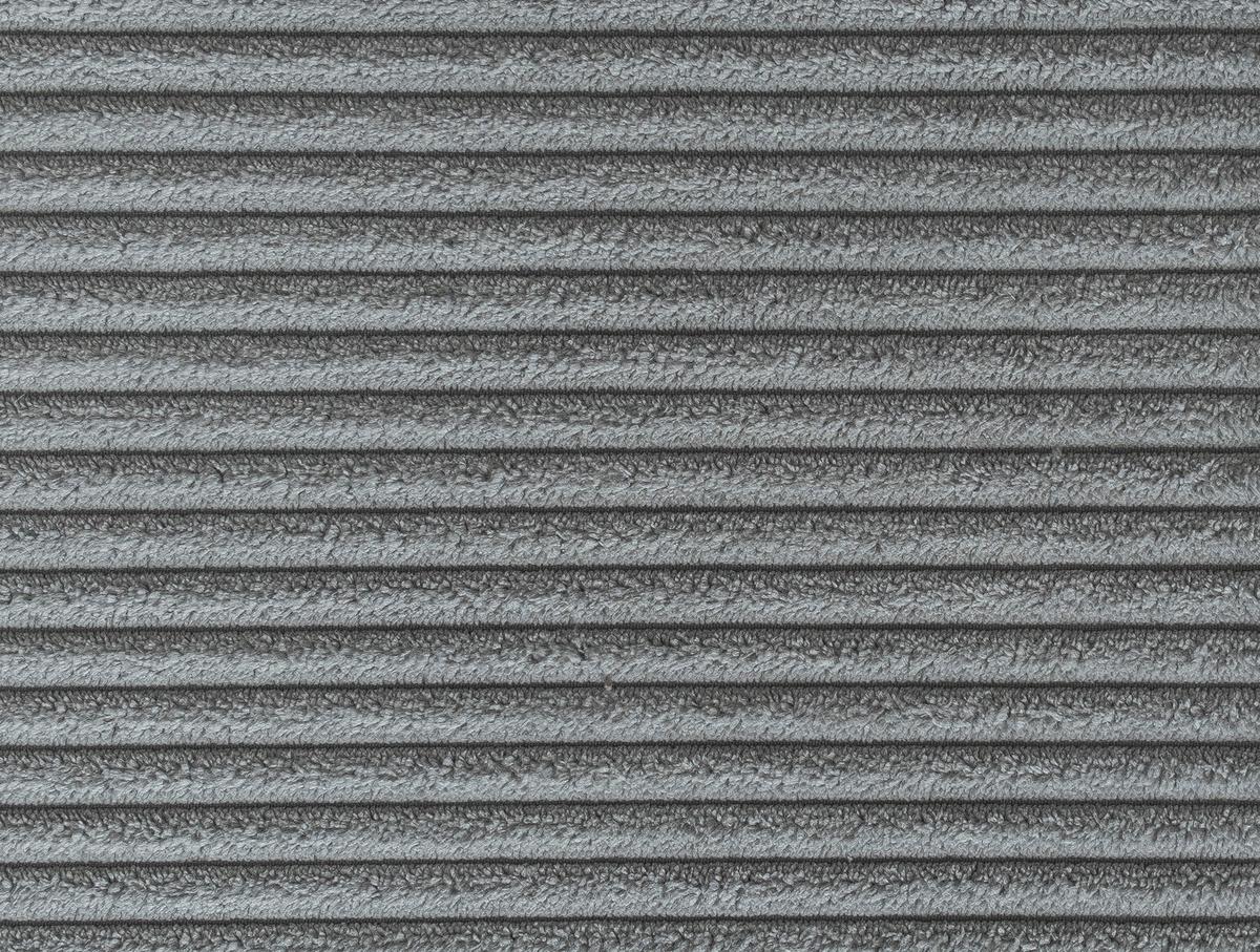 Rohová sedačka CÉLINE, pravá, světle šedý manšestr - černá/světle šedá, kov/textil (250/192cm) - MID.YOU