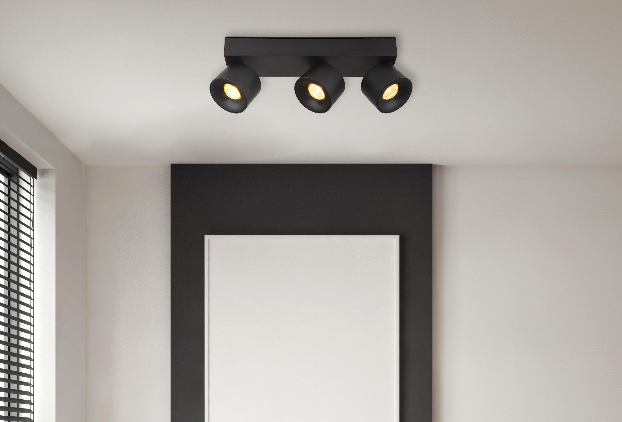 LED-Strahler 56961-3b - Transparent/Schwarz, Design, Kunststoff/Metall (33/7,2/12cm) - Globo