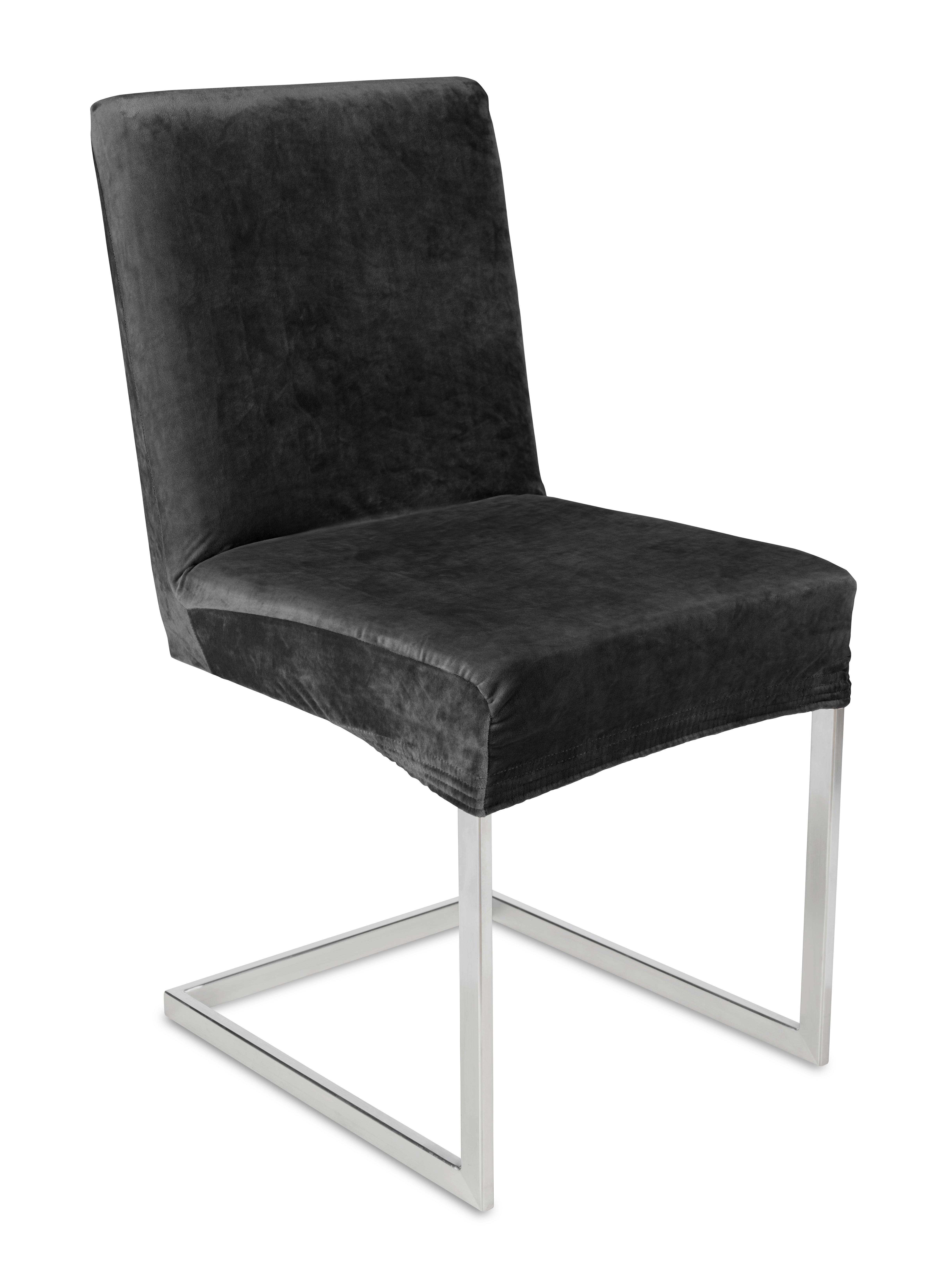 Návlek na stoličku Steve, 68/48/48cm, čierna - čierna, Konventionell, textil (68/48/48cm) - Modern Living