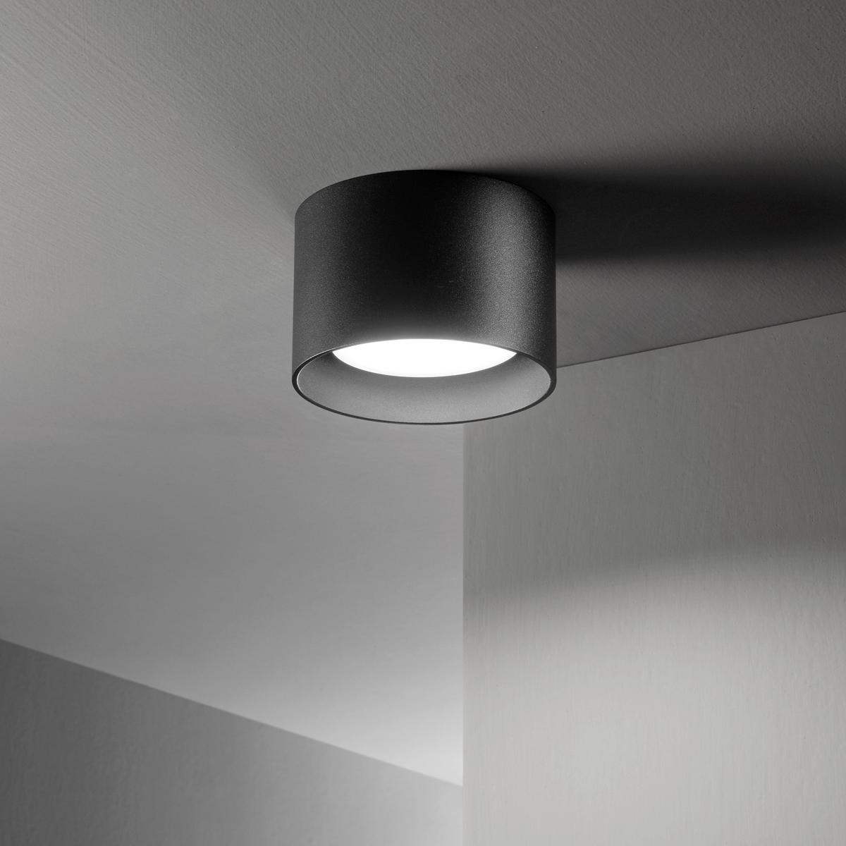 Deckenleuchte Nero Schwarz D: 10 cm - Schwarz, Basics, Metall (10/6,5cm) - Ideal Lux