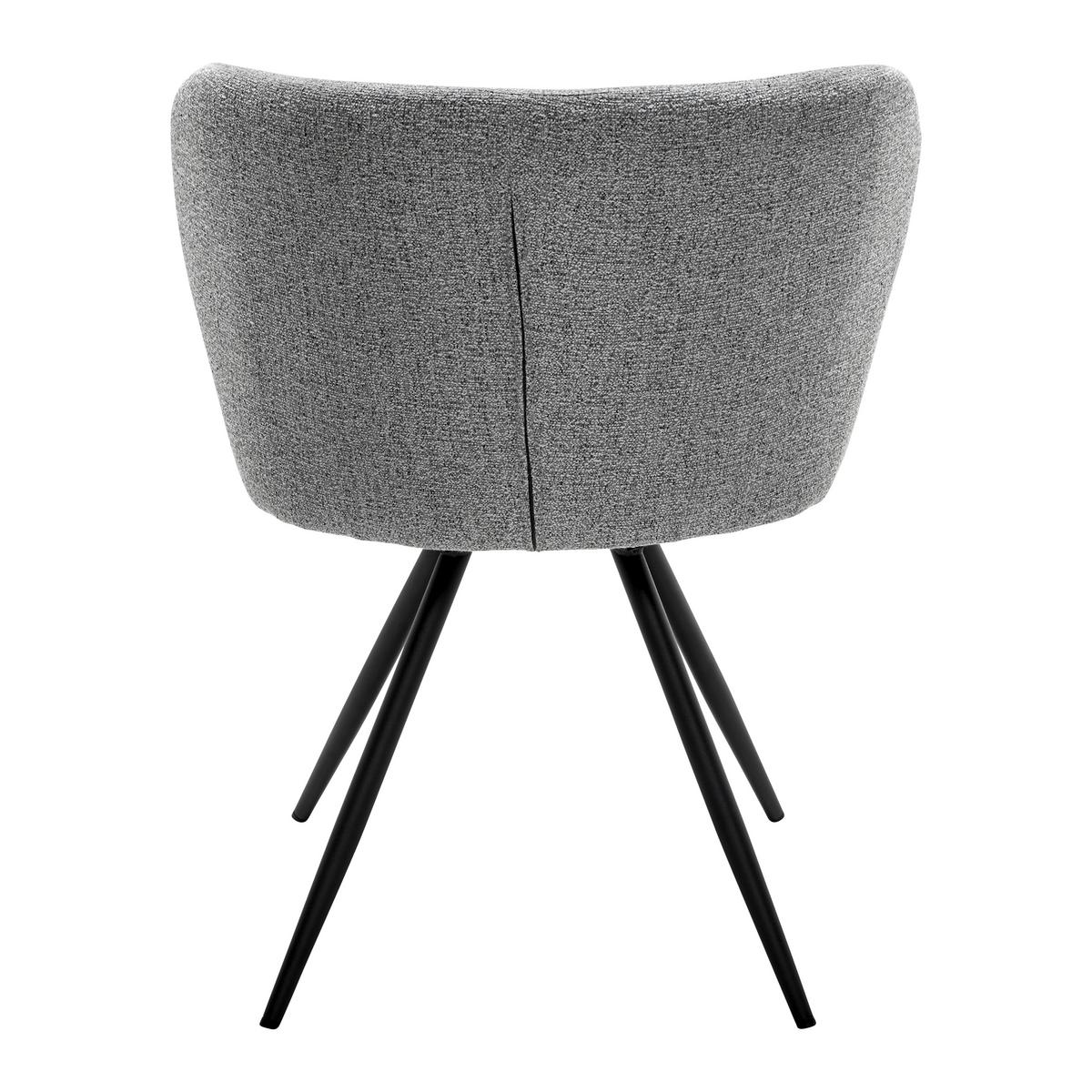 Otočná stolička CARLINA svetlá sivá - čierna/svetlosivá, Modern, kov/drevo (60/79/59cm) - Bessagi Home