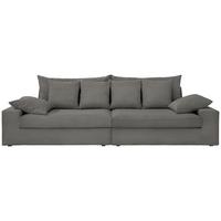 Viersitzer-Sofa Avellino Grau B: 308 cm - Schwarz/Grau, MODERN, Textil (308/80/140cm) - Livetastic