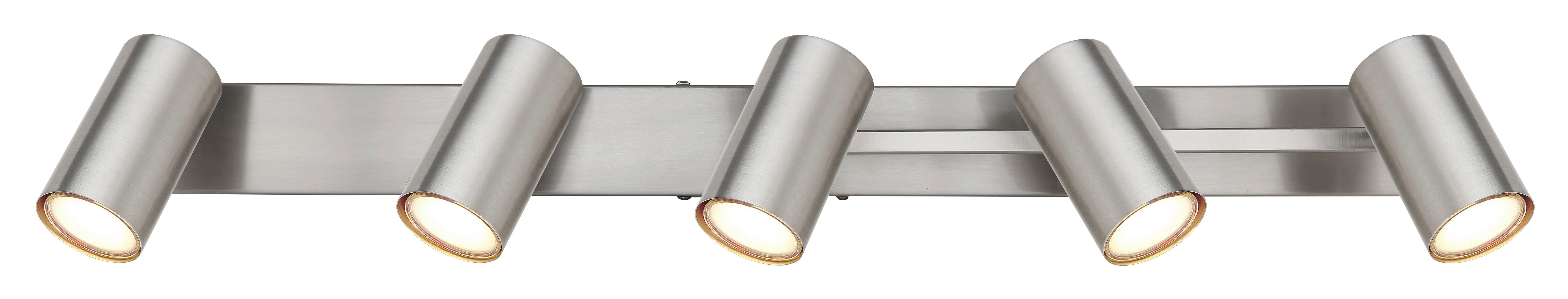 Strahler 5-Flammig verstellbar L: 70 cm - Chromfarben, Design, Metall (70/35/17cm) - Globo
