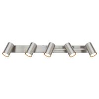 Strahler 5-Flammig verstellbar L: 70 cm - Chromfarben, Design, Metall (70/35/17cm) - Globo