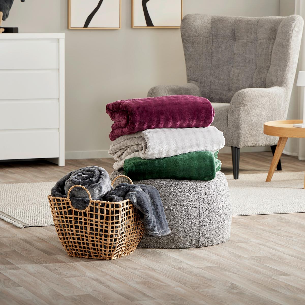 Kuscheldecke Antonia - Anthrazit, MODERN, Textil (150/200cm) - Luca Bessoni