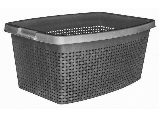 Wäschekorb Rattan 40 Liter - Grau, KONVENTIONELL, Kunststoff (56/39/22cm) - Plast 1 Wäschekorb Rattan 40 Liter - Grau, KONVENTIONELL, Kunststoff (56/39/22cm) - Plast 1