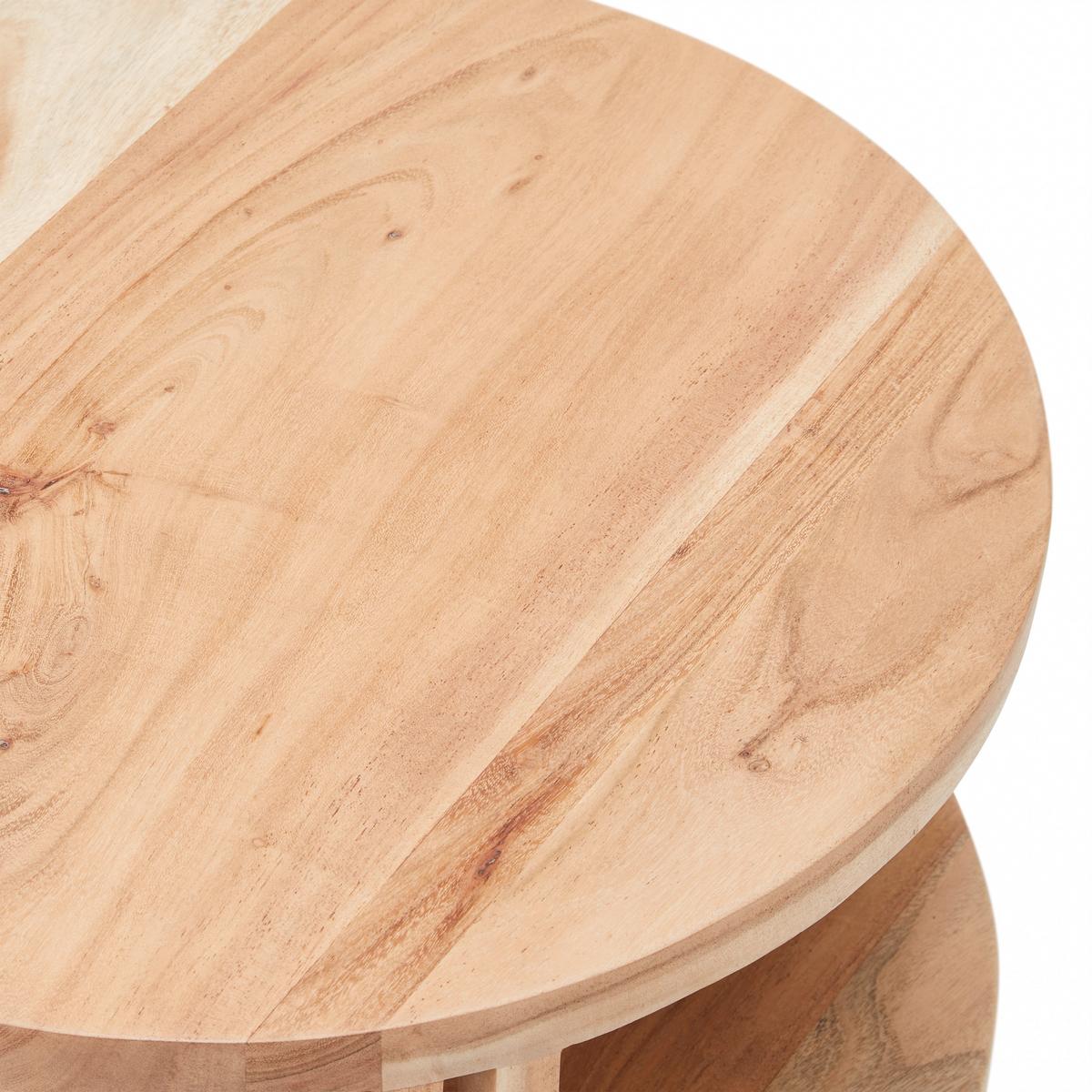 PRÍRUČNÝ STOLÍK MADDI -TREND- - čierna/prírodná farba, Lifestyle, kov/drevo (50/40/50cm) - Mömax