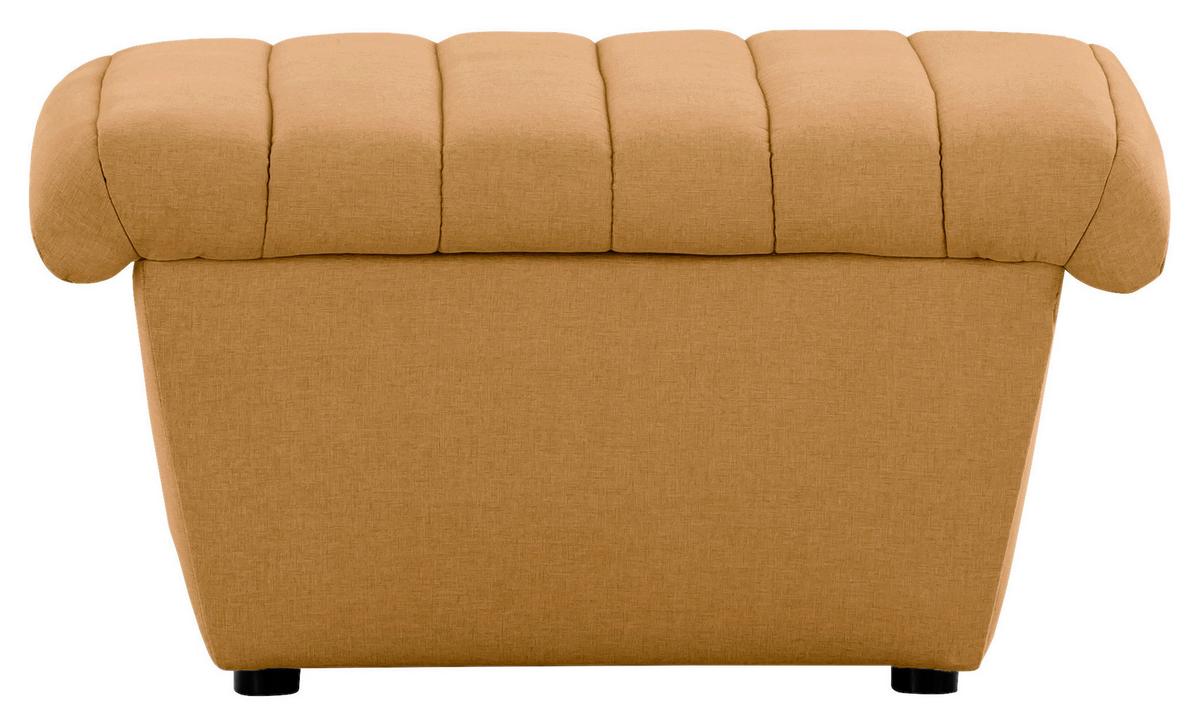 Hocker Looks Viii - Senfgelb/Schwarz, Design, Textil (74/43/85cm) - LOOKS by W.Joop