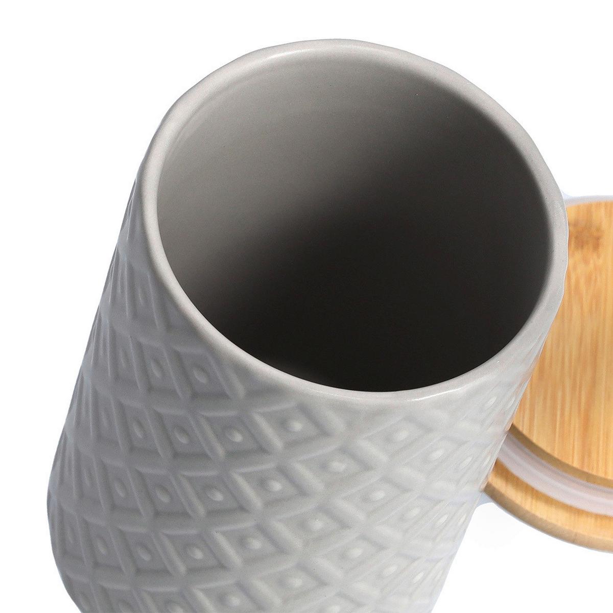 VORRATSDOSENSET Grau, BxHxT: ca. 26x26x15 cm - Grau, Basics, Keramik (25,5/25,5/15cm) - Zeller Present