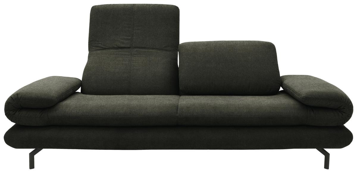 2-sitzer-sofa Looks Xiii Dunkelgrün - Dunkelgrün/Schwarz, Design, Textil (204 (264)/83 (110)/98cm) - LOOKS by W.Joop