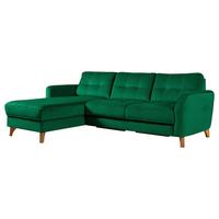 Ecksofa Nordic Dunkelgrün, S: 168 cm - Dunkelgrün/Buchefarben, Design, Textil (168/238cm) - Livetastic