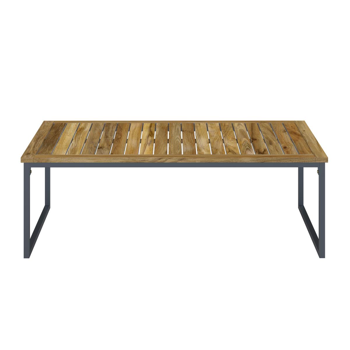 TERASOVÁ SEDACIA SÚPRAVA SILAS - farba akácie/krémová, Modern, kov/drevo (130/85/80cm) - Bessagi Garden