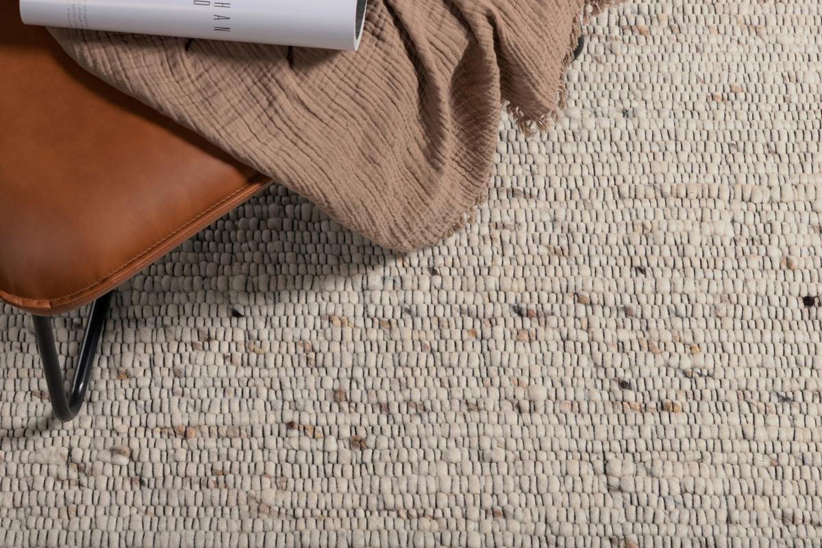 Flachwebteppich Loump - Beige/Weiß, LIFESTYLE, Textil (200/300cm) - P & B