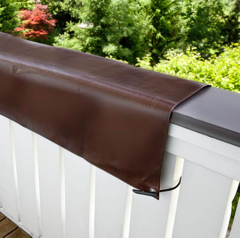 Abdeckplane Balkon-Abdeckung 0,8x5m, - Braun, Basics, Kunststoff (80/500cm) - Windhager
